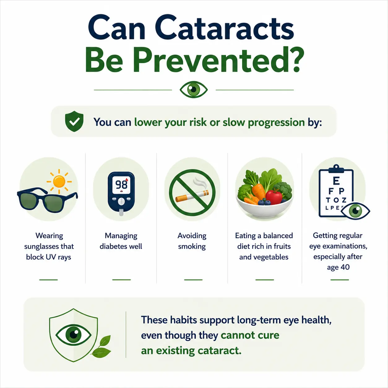 Cataract prevention and eye health tips