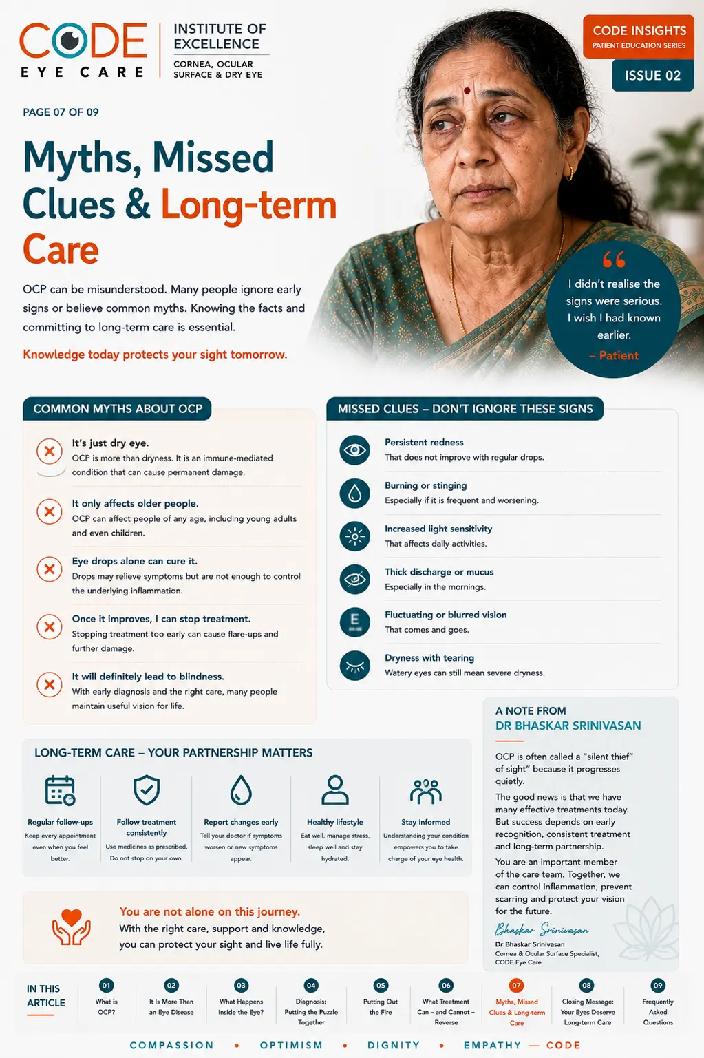 OCP myths, warning signs and long-term care