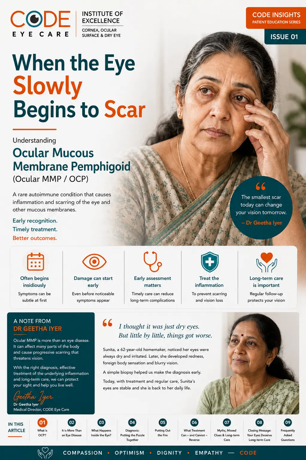 Ocular mucous membrane pemphigoid causing eye scarring