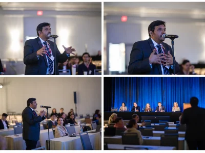 Dr. Bhaskar Srinivasan presentation collage from the 34th Biennial Cornea Conference, Boston