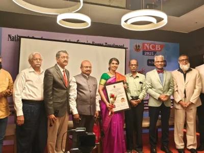 Dr Geetha Iyer 19 Dr Geetha Iyer honoured with the Dr Vidya Ravi Memorial Award for her contributions to corneal regeneration and ocular surface care in Trichy