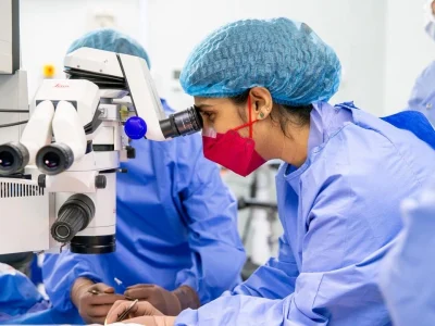 Dr Geetha Iyer 11 Dr Geetha Iyer performing a groundbreaking Boston KPro Type II eye surgery at King Khaled Eye Specialist Hospital, Riyadh