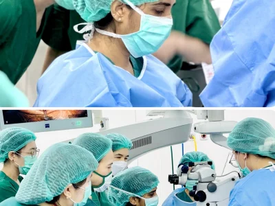 Dr Geetha Iyer 3 Dr Geetha Iyer with the surgical team