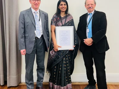 Dr Geetha Iyer 37 Dr. Geetha Iyer receiving the Meibom Mooren Medal 2024 for her contributions to cornea and ocular surface care