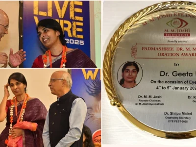 Dr Geetha Iyer 29 Honoured with the prestigious Dr. M. M. Joshi Oration Award for excellence and dedication to advancing eye care